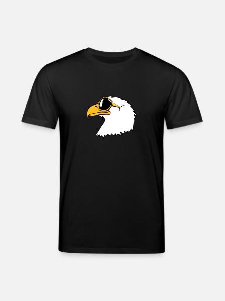 Eagle sunglasses cool bird funny - Stanley/Stella CREATOR Unisex Organic T-Shirt - black