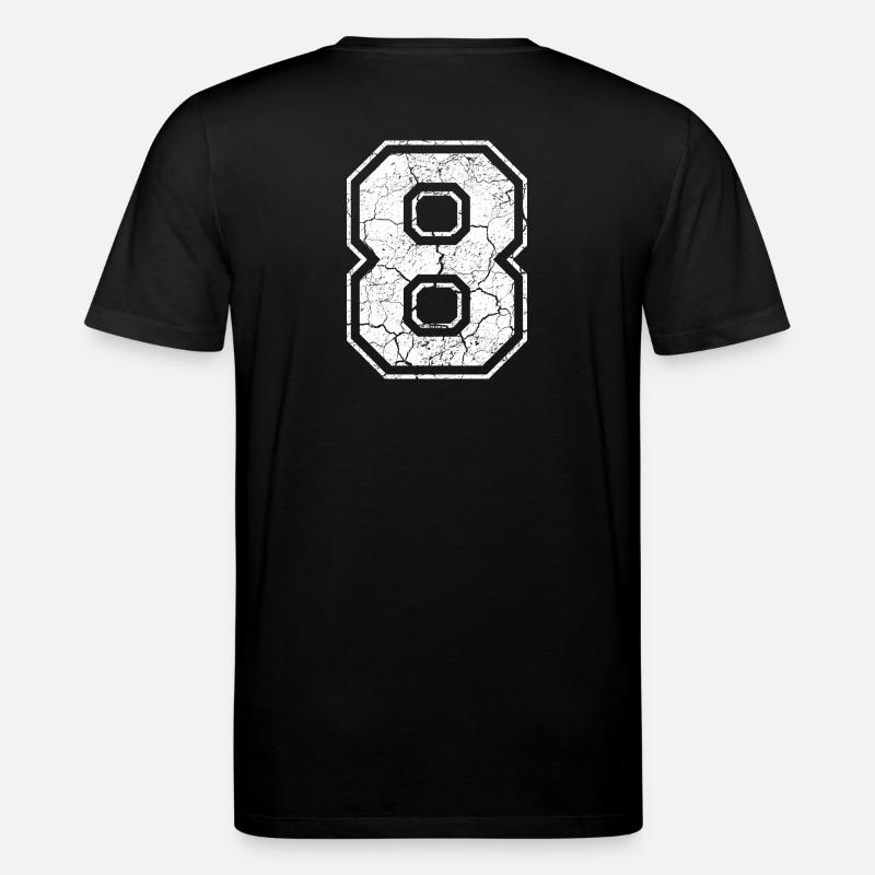 8_eight_acht_white_weiss (fr) - T-shirt bio CREATOR Stanley/Stella Unisexe - noir