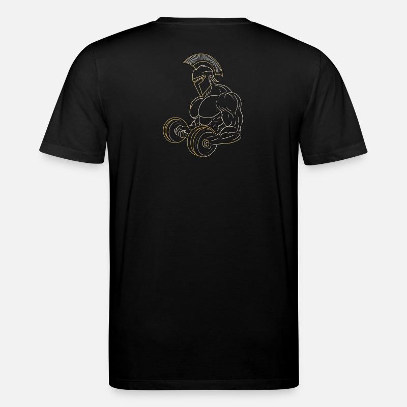 Spartiate Haltères Dorés - T-shirt bio CREATOR Stanley/Stella Unisexe - noir