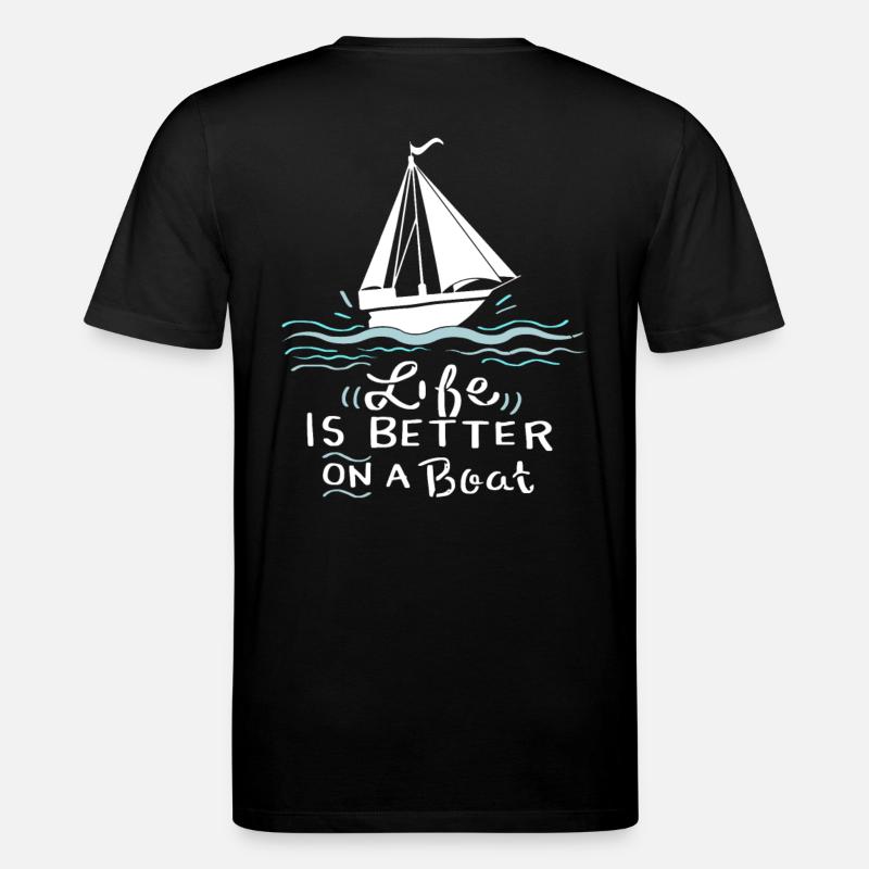 Segeln Segelboot Geschenk - Stanley/Stella Unisex Bio-T-Shirt CREATOR  - Schwarz