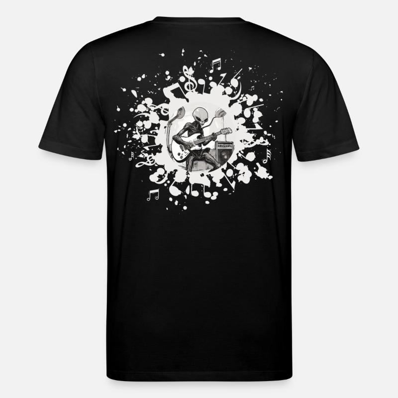 Alien Musiker mit Gitarre - Stanley/Stella Unisex Bio-T-Shirt CREATOR  - Schwarz