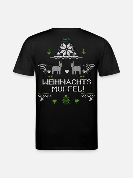 Christmas grouch, Ugly Christmas - Stanley/Stella CREATOR Unisex Organic T-Shirt - black