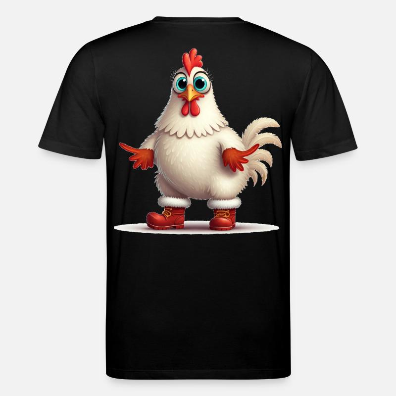 Poule fougueuse avec bottes - T-shirt bio CREATOR Stanley/Stella Unisexe - noir