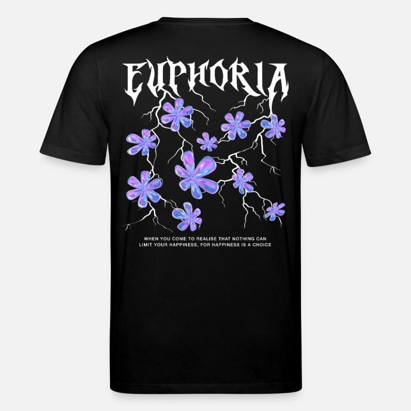 Euphorie Blitzblumen - Stanley/Stella Unisex Bio-T-Shirt CREATOR  - Schwarz