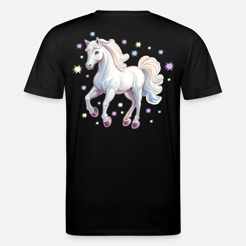 Pferd mit Sternen - Stanley/Stella Unisex Bio-T-Shirt CREATOR  - Schwarz