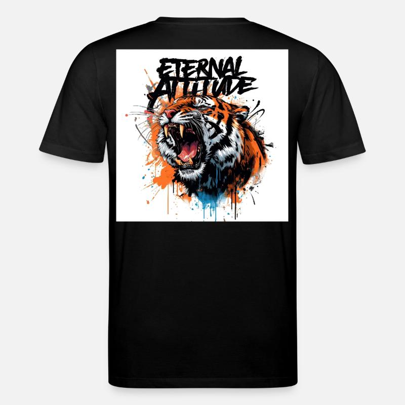 Pose du tigre éternel - T-shirt bio CREATOR Stanley/Stella Unisexe - noir