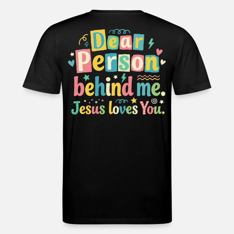 Jesus liebt dich positive Botschaft - Stanley/Stella Unisex Bio-T-Shirt CREATOR  - Schwarz