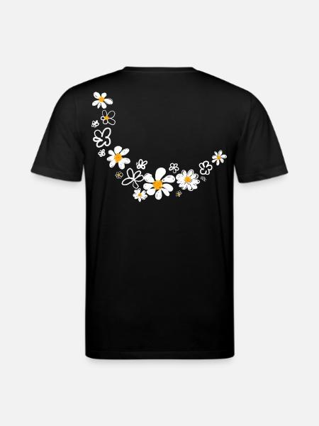 Floral garland - Stanley/Stella CREATOR Unisex Organic T-Shirt - black
