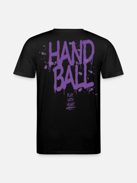 Handball Graffiti with Heart - Stanley/Stella CREATOR Unisex Organic T-Shirt - black