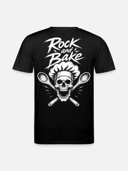 Rock and Bake Skull Motif - Stanley/Stella CREATOR Unisex Organic T-Shirt - black