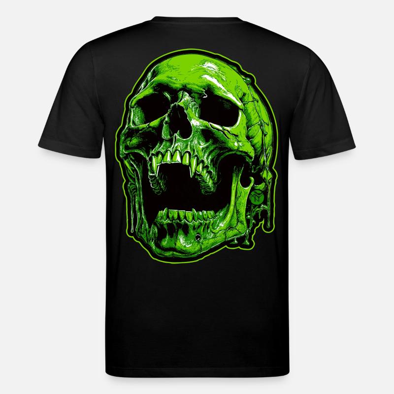 Crâne de vampire vert - T-shirt bio CREATOR Stanley/Stella Unisexe - noir