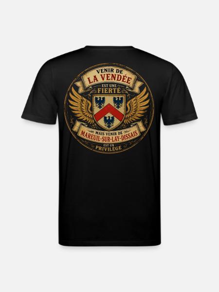 Fierté Vendée - Mareuil-sur-Lay-Dissais Privilège - T-shirt bio CREATOR Stanley/Stella Unisexe - noir