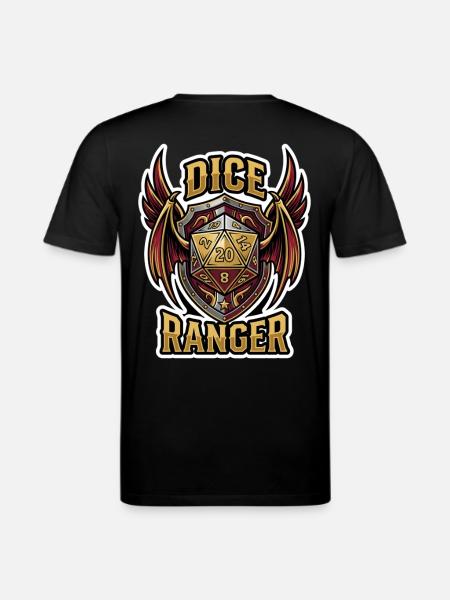 Dice Ranger Winged D20 RPG Class - Stanley/Stella CREATOR Unisex Organic T-Shirt - black