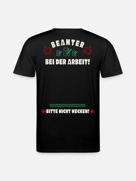 Schlafender Beamter - Stanley/Stella Unisex Bio-T-Shirt CREATOR  - Schwarz