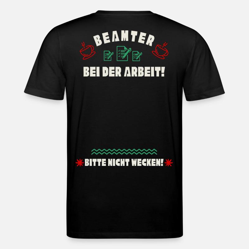 Schlafender Beamter - Stanley/Stella Unisex Bio-T-Shirt CREATOR  - Schwarz