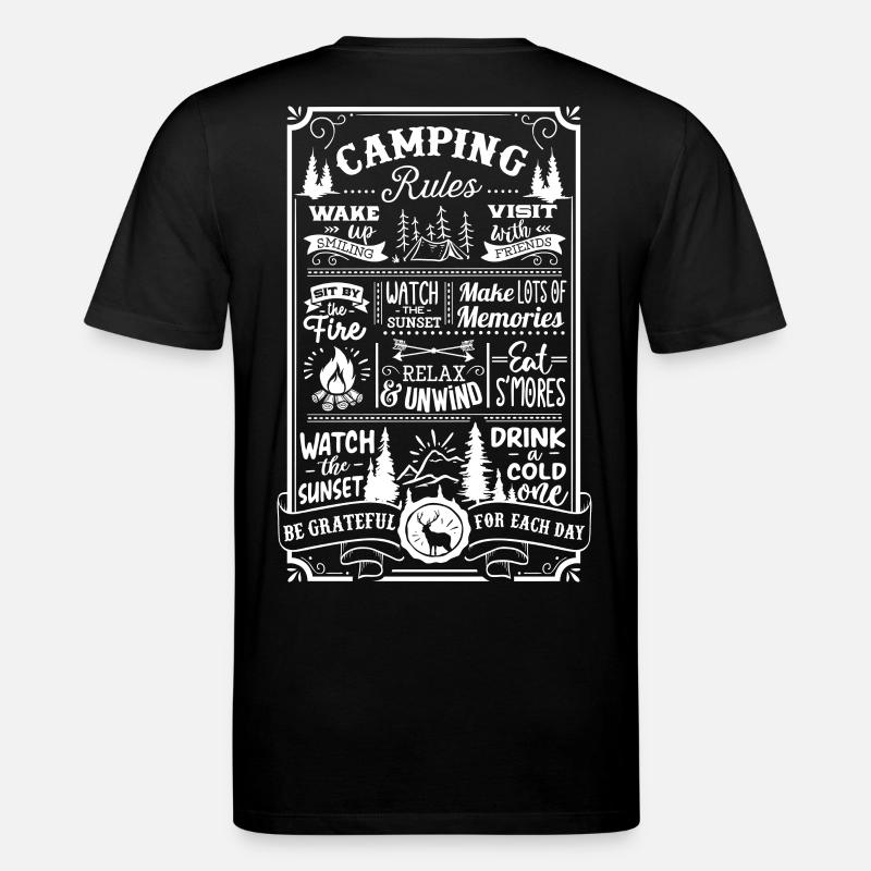 Camping Rules - Stanley/Stella Unisex Bio-T-Shirt CREATOR  - Schwarz
