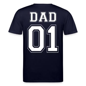 DAD 01 - White Edition - Stanley/Stella Unisex Bio-T-Shirt CREATOR  - Navy - Hinten - Michal (187cm)
