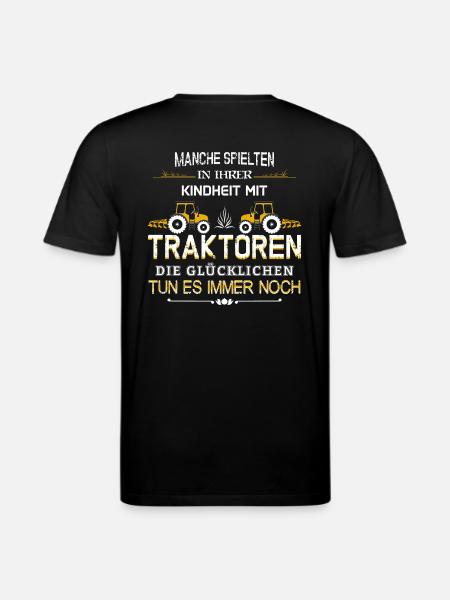 Farmers play Tractor - Stanley/Stella CREATOR Unisex Organic T-Shirt - black
