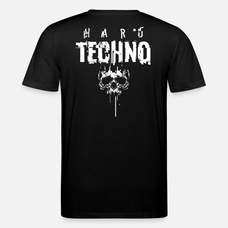 HARD TECHNO Skull Glitch - Stanley/Stella CREATOR Unisex Organic T-Shirt - black