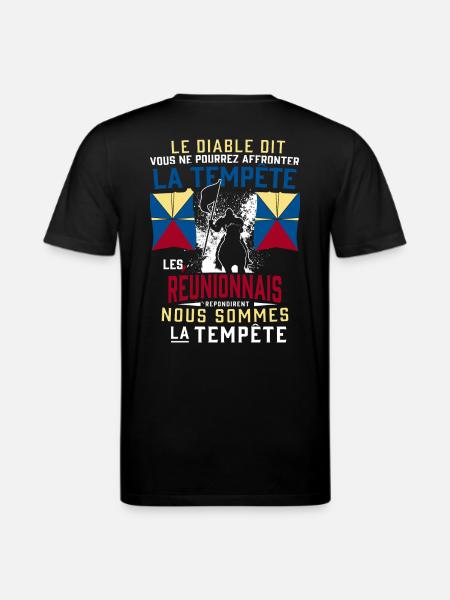 Réunionnais Tempête - T-shirt bio CREATOR Stanley/Stella Unisexe - noir