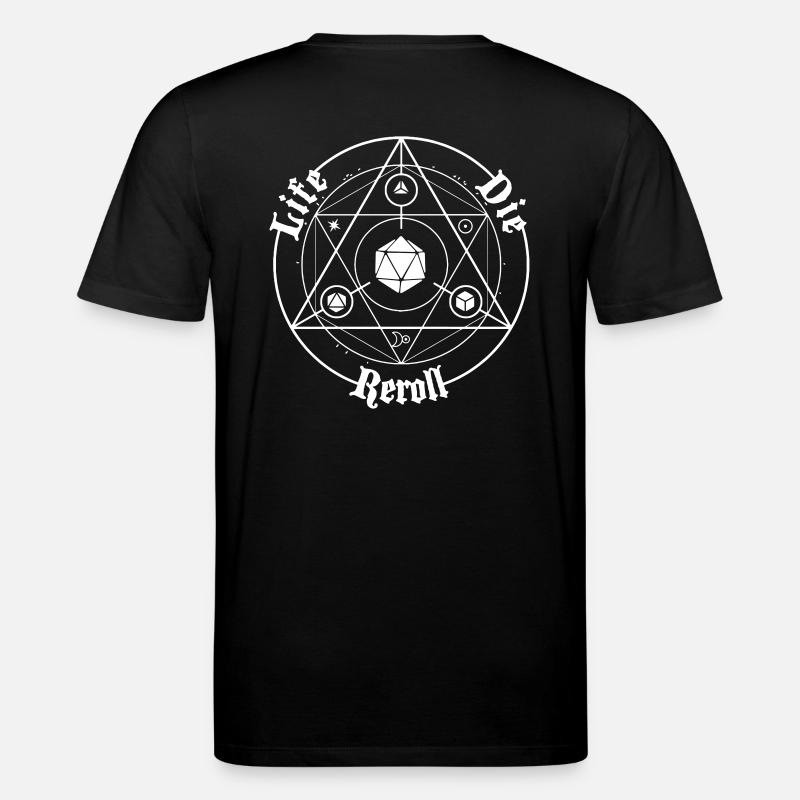 Rollenspiel Lebenskreis Reroll - Stanley/Stella Unisex Bio-T-Shirt CREATOR  - Schwarz