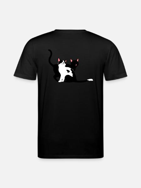 2 chats - T-shirt bio CREATOR Stanley/Stella Unisexe - noir