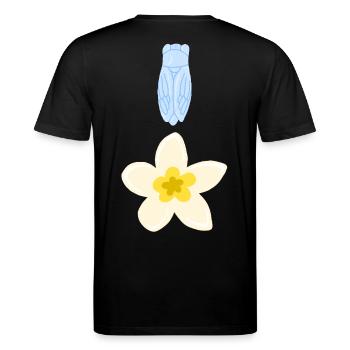 Cigale et fleur - design estival du Sud - T-shirt bio CREATOR Stanley/Stella Unisexe - noir - Dos - Michal (187cm)