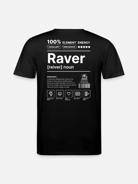 Raver-Lebensstil Weiß - Stanley/Stella Unisex Bio-T-Shirt CREATOR  - Schwarz