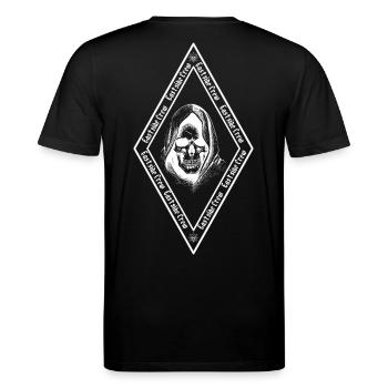 Raute Biker - Stanley/Stella Unisex Bio-T-Shirt CREATOR  - Schwarz - Hinten - Michal (187cm)