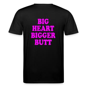 big heart bigger butt - Stanley/Stella Unisex Bio-T-Shirt CREATOR  - Schwarz - Hinten - Michal (187cm)