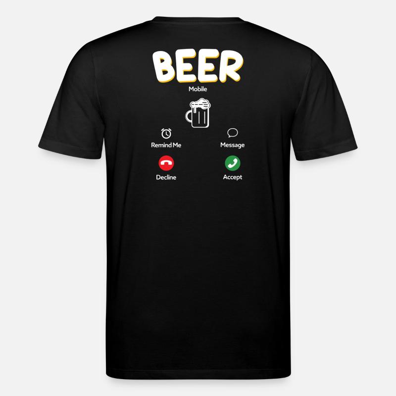 Klassisches Bierglas Motiv - Stanley/Stella Unisex Bio-T-Shirt CREATOR  - Schwarz