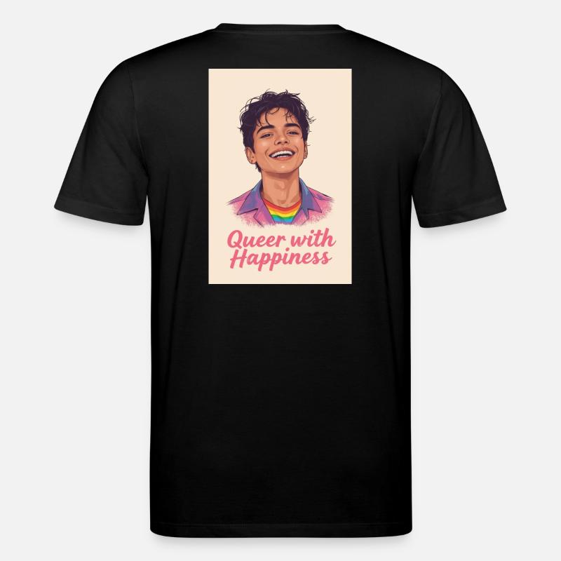 Queer with happiness - Stanley/Stella Unisex Bio-T-Shirt CREATOR - Schwarz