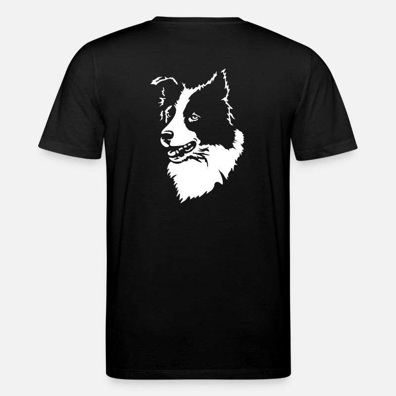 Border Collie sans texte - T-shirt bio CREATOR Stanley/Stella Unisexe - noir