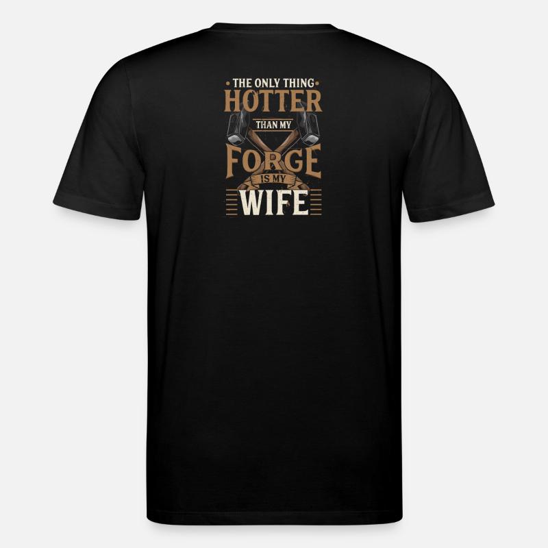 Blacksmith Forging Gift - Stanley/Stella CREATOR Unisex Organic T-Shirt - black