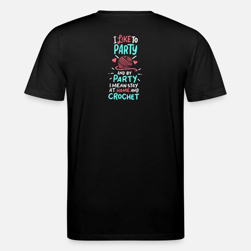 Häkeln Häkelnadel Stricken Geschenk - Stanley/Stella Unisex Bio-T-Shirt CREATOR  - Schwarz