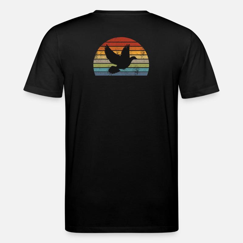 Taube Retro - Stanley/Stella Unisex Bio-T-Shirt CREATOR  - Schwarz