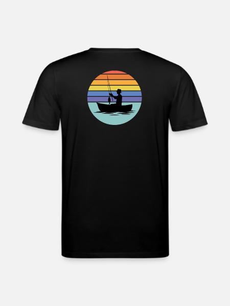 fishing, fisherman, fishing rod - Stanley/Stella CREATOR Unisex Organic T-Shirt - black