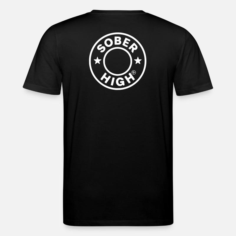 Live clean. Feel high. soberhigh. - Stanley/Stella CREATOR Unisex Organic T-Shirt - black