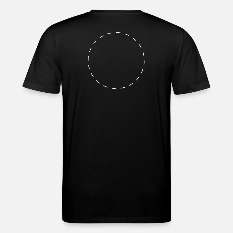 Circle dashed white | Vectorgraphic - Stanley/Stella CREATOR Unisex Organic T-Shirt - black