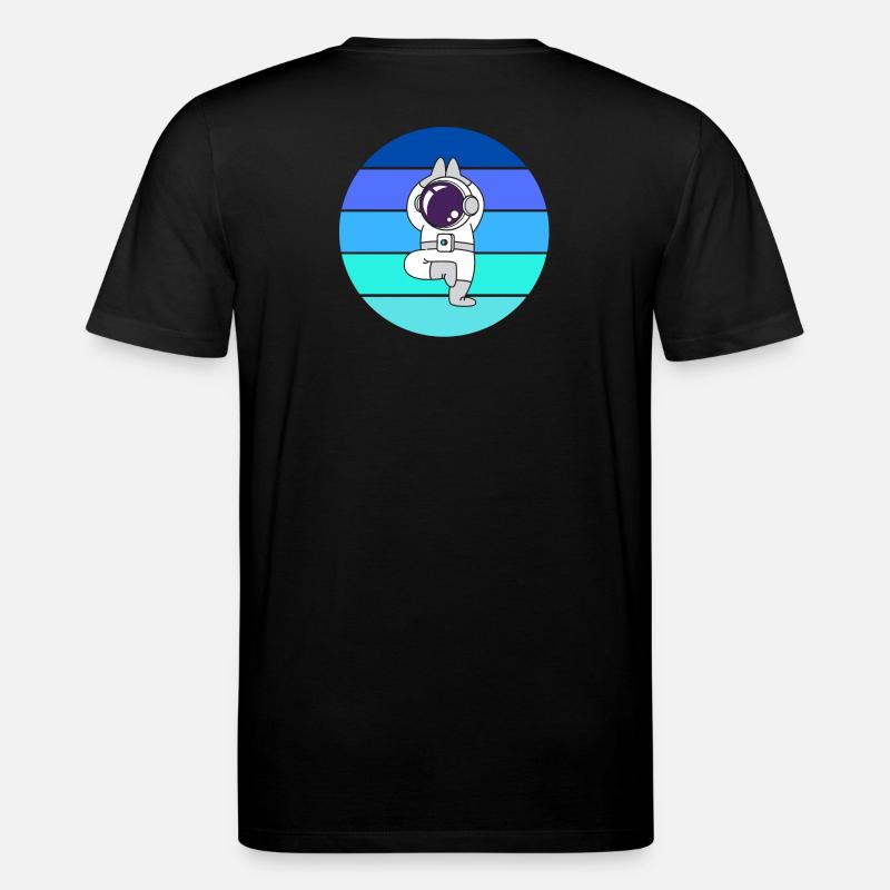 astronaut, flying rocket space - Stanley/Stella CREATOR Unisex Organic T-Shirt - black