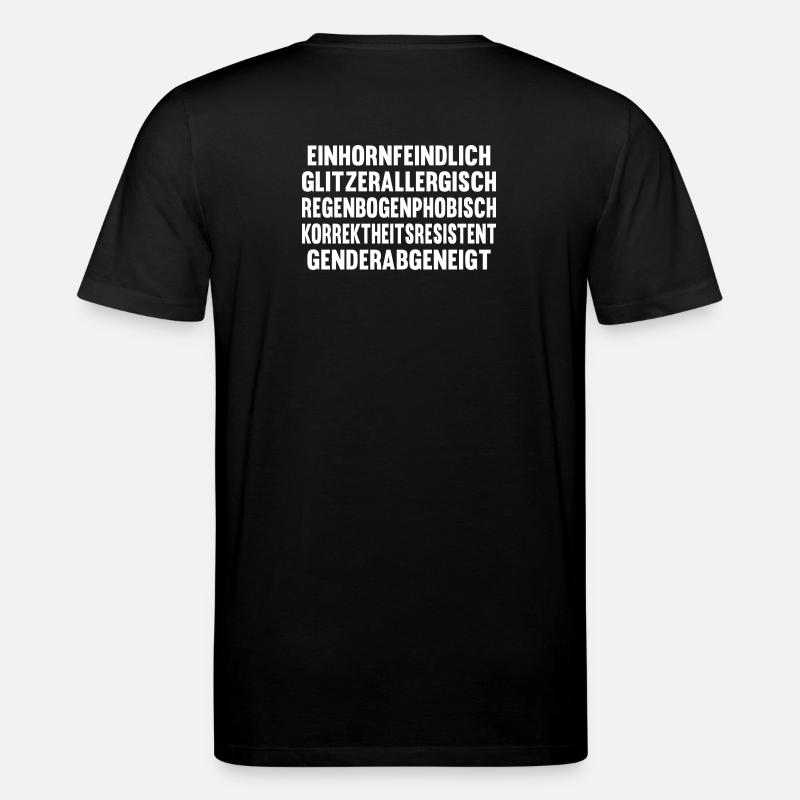 Einhornfeindlich - Stanley/Stella Unisex Bio-T-Shirt CREATOR  - Schwarz