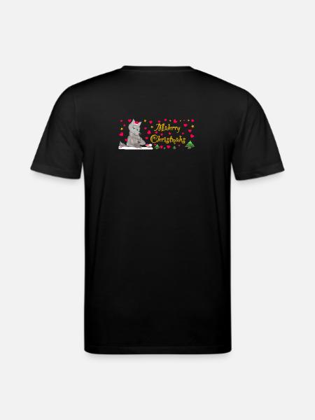 Iconic Wolf Christmas, MÄHrry Christmähs Stern - Stanley/Stella CREATOR Unisex Organic T-Shirt - black