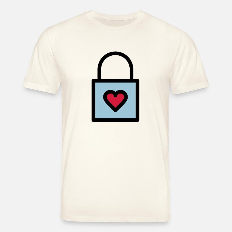 Vorhängeschloss, Liebesschloss - Stanley/Stella Unisex Bio-T-Shirt CREATOR  - Naturweiß 