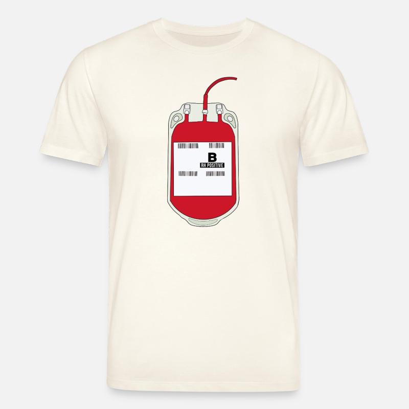 B Positiver Blutbeutel - Stanley/Stella Unisex Bio-T-Shirt CREATOR  - Naturweiß 