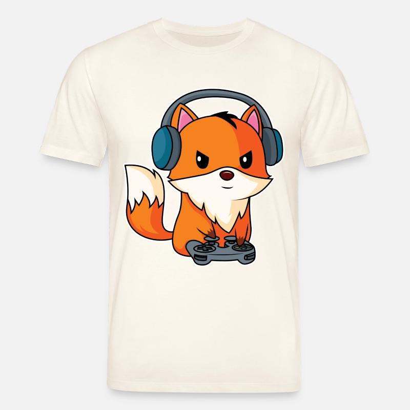 Gaming Fox - Conception Fox Player - T-shirt bio CREATOR Stanley/Stella Unisexe - blanc nature