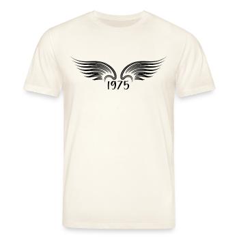 Original 1975 Vintage 1975 Gift 1975 Retro - Stanley/Stella CREATOR Unisex Organic T-Shirt - natural white - Front - Alina (178cm) & Michal (187cm)