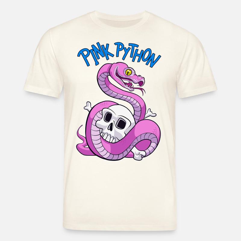 Pink Python (Blue) - T-shirt bio CREATOR Stanley/Stella Unisexe - blanc nature