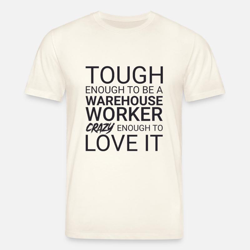 Warehouse Worker Crazy - Stanley/Stella Unisex Bio-T-Shirt CREATOR  - Naturweiß 