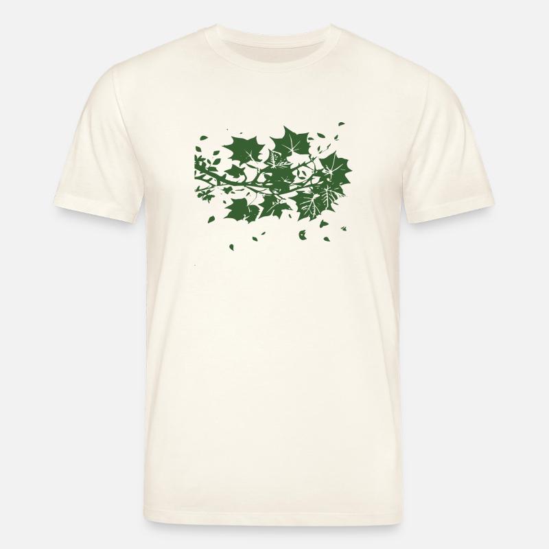 Efeu Silhouette Scherenschnitt - Stanley/Stella Unisex Bio-T-Shirt CREATOR - Naturweiß