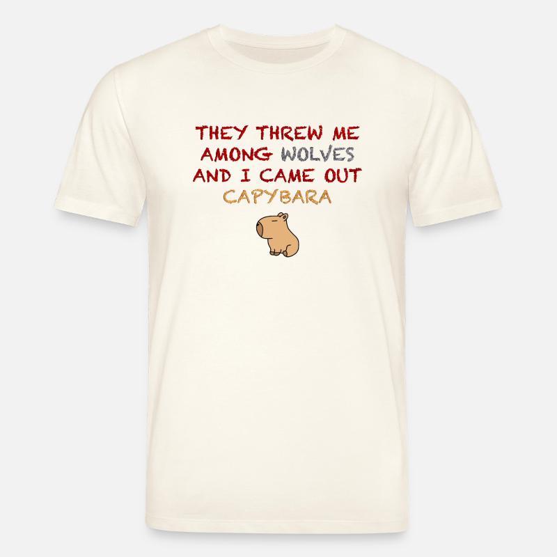 Ich bin ein Capybara - Stanley/Stella Unisex Bio-T-Shirt CREATOR  - Naturweiß 